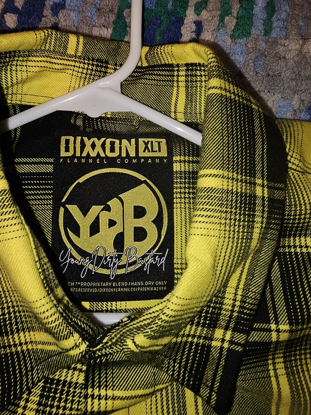 DIXXON XLT Yellow and Black Plaid Flannel Shirt